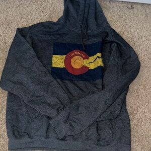 Gray Hoodie with Colorado Design